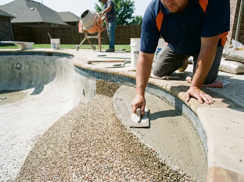 Pebble & Quartz Aggregate Resurfacing in Jenks, OK